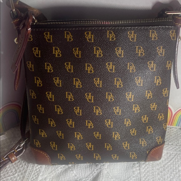 Dooney & Bourke Black and Gold Monogram Shoulder Bag - Picture 3 of 7